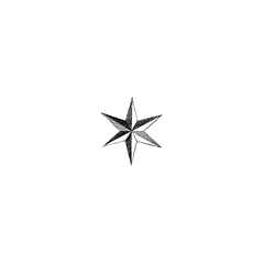 8 Point Star 726AA - Beeswax Rubber Stamps