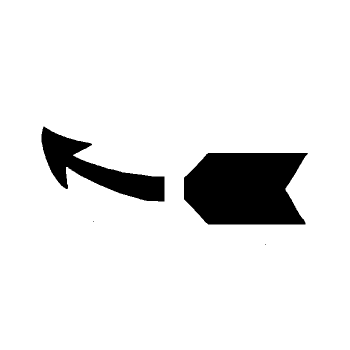 curved arrow pointing down